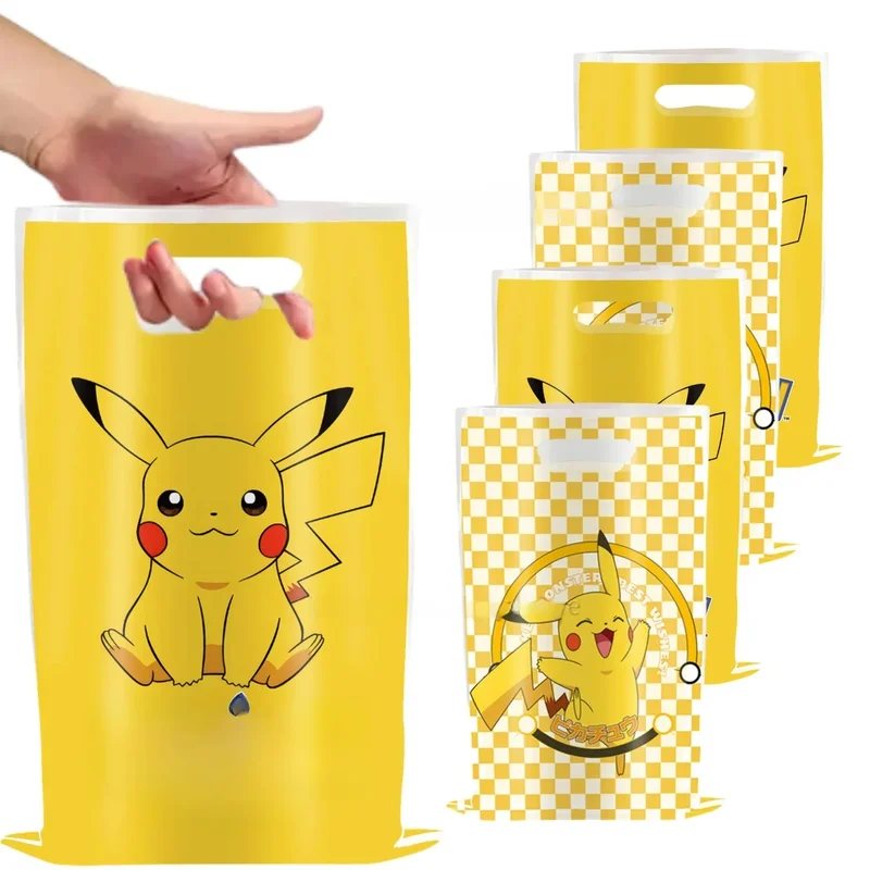 AliExpress - Sac cadeau d'anniversaire thème Pokemon, figurines Pokemon, sac à bonbons Pikachu, emballage cadeau Pokemon, cadeaux de fête, fournitures