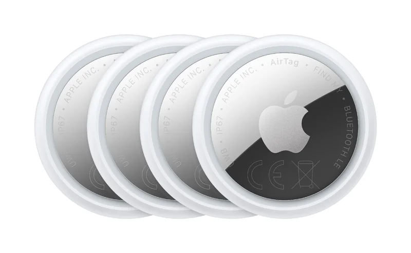 Apple-Apple AirTag Gen 2 (4 pakke)-Apple AirTag Gen 2 (4 pakke) – lengre rekkevidde, høyere lyd-Personal training-Mobiltilbehør