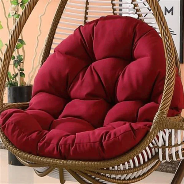 Waterproof and Thick Rocking Chair Cushion - Backrest Cushion for Garden Rocking Chair (Wine Red, 80x130cm) Wine Red
