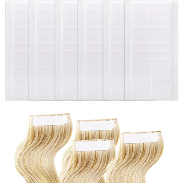 Tape Extensions Lim, 1 ark/144 stk. Erstatningstape, Limstrimler, Tape, Extensions, til Hårforlængelser, Hårstykker (Hvid)