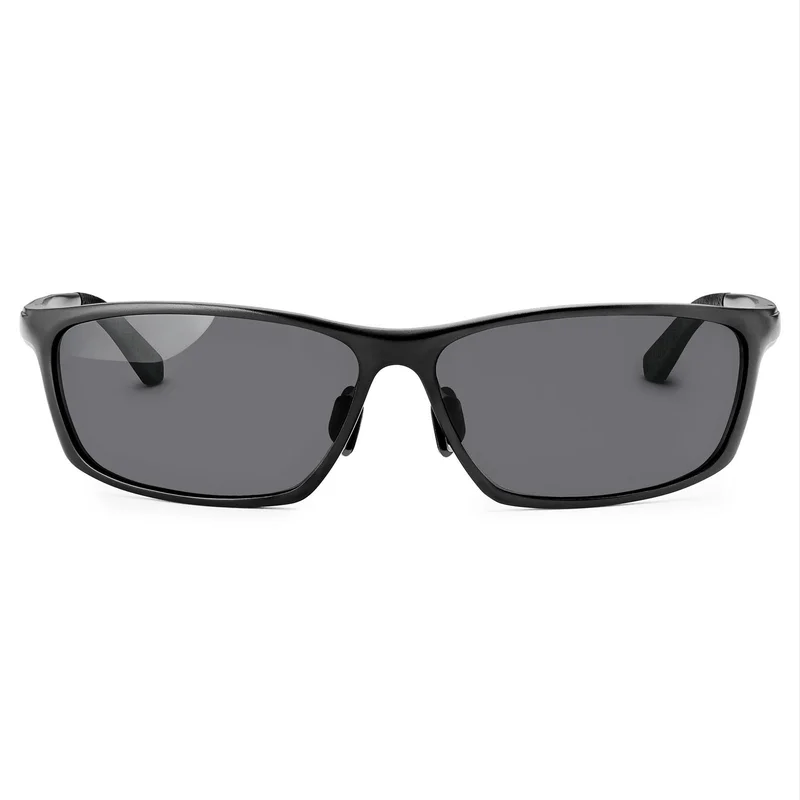 Gafas de sol polarizadas de aluminio negras para hombres - Gafas de sol deportivas
