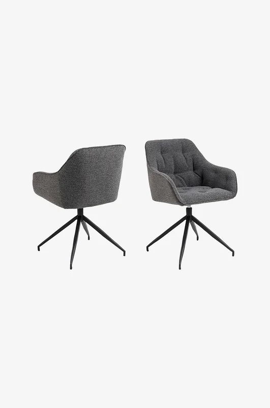 AC Design Furniture - Spisestol med armlene Brooke - Grå - Stoler - Fra Homeroom