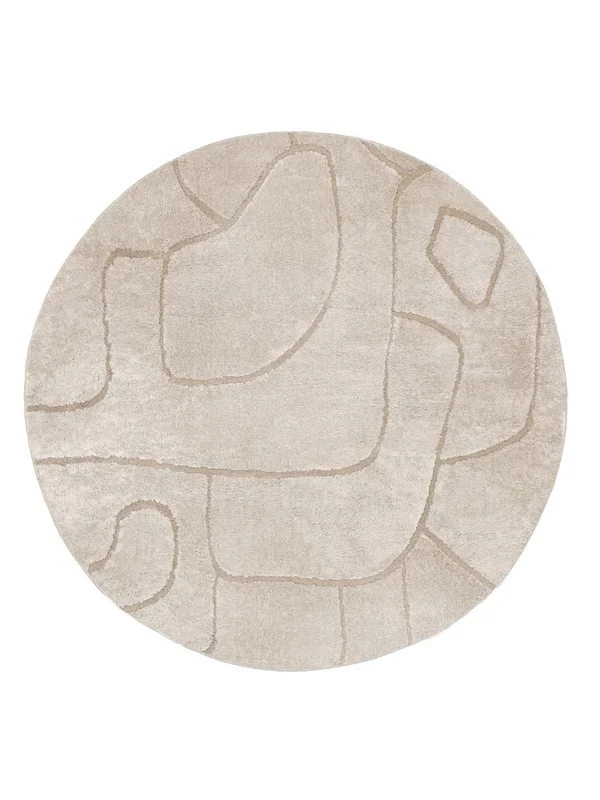Moonlit Ø 200 Beige Rund Teppich