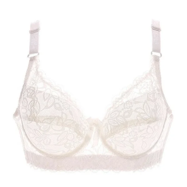 Stilfuld Push-up BH til kvinder, Blonde BH, Sexet Lingeri, Støtte BH AA ABCD hvid 85abcd