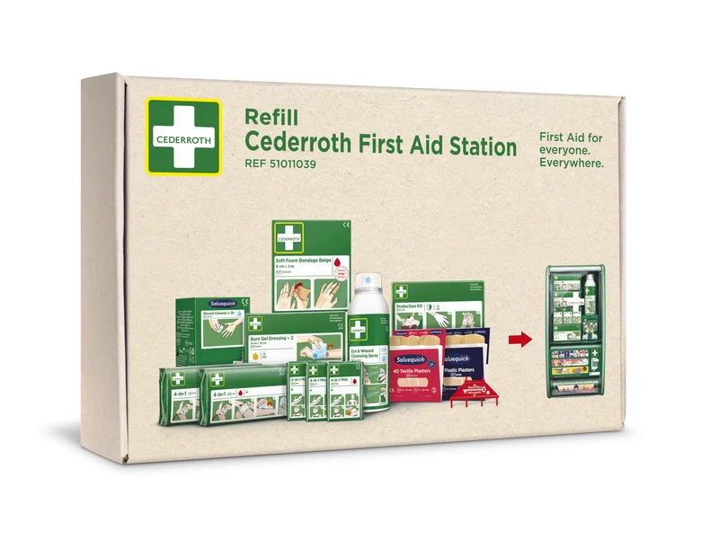 Cederroth 51011039 Refillpaket till första hjälpen-station, Första hjälpen