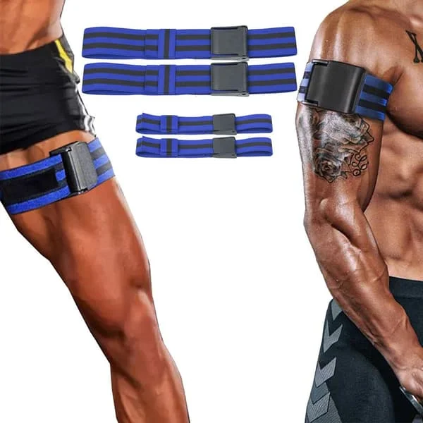 2-pack Fitness Träningsband Rem Arm Muskel Träningsband Tyngdlyftning Muskler Blodflödesbegränsning Elastiska Band