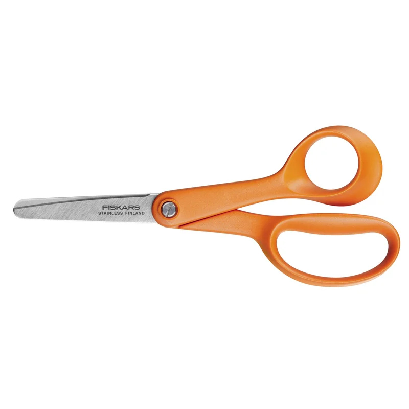 Fiskars First Saks til børn, 13 cm højrehåndet, orange, Udemiljø