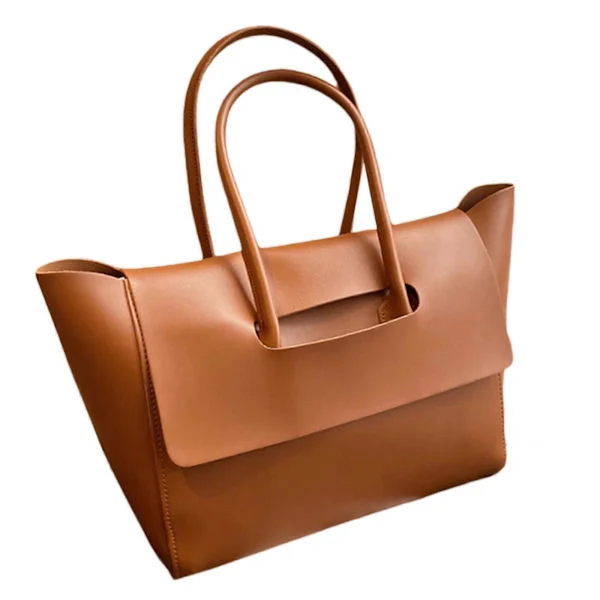 Oversized Women's Bag with Vintage Charm PU Crossbody Bag Large Handbag Suitable for Daily Commute and Business Travel Brown
