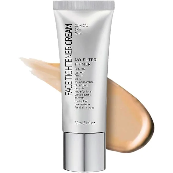 Ansigtsopstrammer No-Filter Primer, Øjeblikkelig Ansigtsopstrammer Primer Makeup, Udviskende Ansigtsprimer, Langtidsholdbar Power Grip Primer