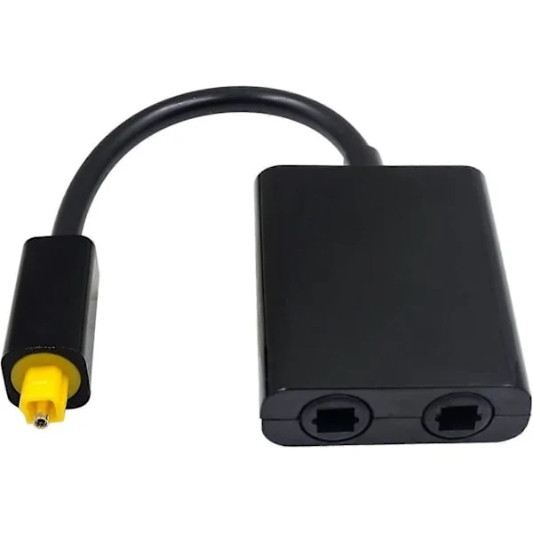 Toslink Splitter 1 til 2 Digital Optisk Audio Splitter 1 ind 2 ud Audio Adapter Kabel Splitter