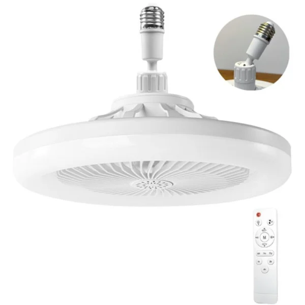 AIMOONSA Kattotuuletin valolla. Kattotuuletin kaukosäätimellä. Hiljainen kattotuuletin. E27 himmennettävä LED-kattovalaisin. 3 nopeutta. Ajastin (