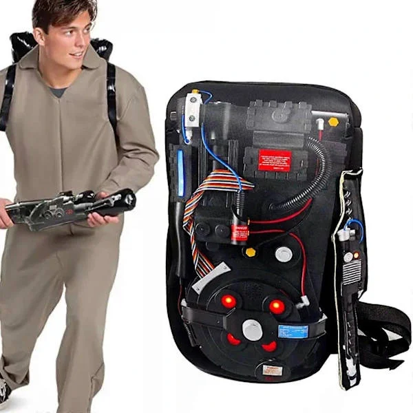 Voksen Ghostbusters Halloween-kostyme, Deluxe Ghostbusters Kjeledress for Menn, Ghostbusters Proton Pack