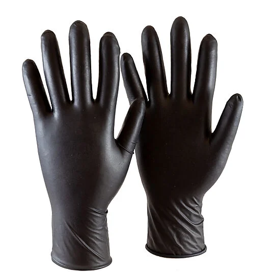 BATEX Engangshansker pudderfri sorte nitril 100 pk. Str. S