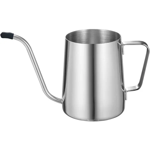 Pour Over Coffee Pot in Stainless Steel, Hand Drip Kettle with Long Narrow Spout and Hanging Ear