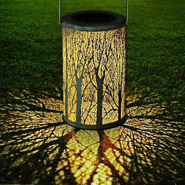 Solarlampa Utomhus Solarlampa Trädgård Vattentät Hängande Lampa Trådlös Lampa Uppladdningsbar Hängande Lampa - Brons