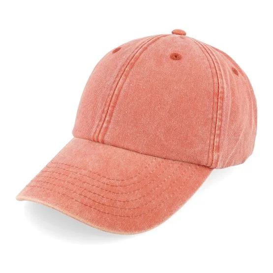Beechfield - Oransje unconstructed Caps - Vintage Washed Orange Dad Cap @ Hatstore