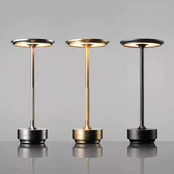 Sladdlös skrivbordslampa Dimbar Metall USB Laddningsbar Skrivbordslampa -1st
