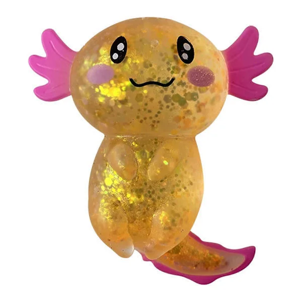 Glitter Axolotl Legetøj Stressaflastende Legetøj Yndigt Axolotl Legetøj Blødt Stresslegetøj Axolotl Strækbart Fidget Legetøj Til Børn Og Voksne 