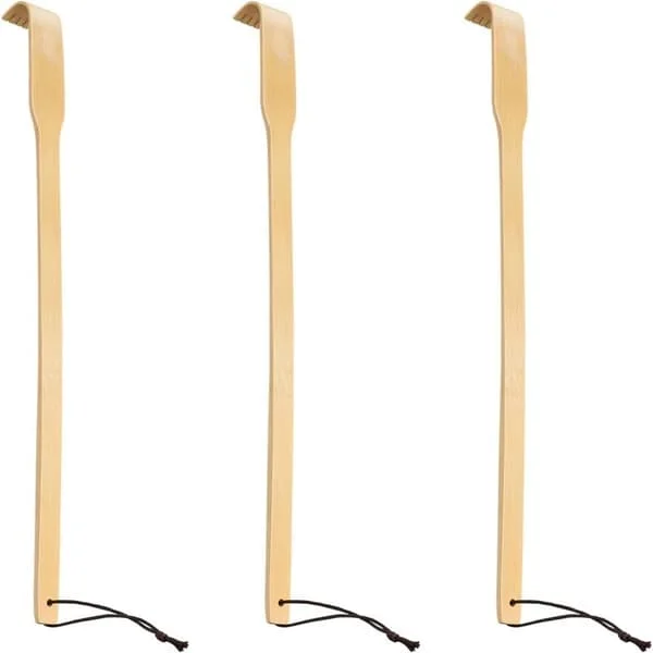 Ryggkliare, 3-pack 42 cm Självmassage Terapeutiska Bambu Trä Ryggkliare för att lindra klåda, Bästa presenten till gravida kvinnor.