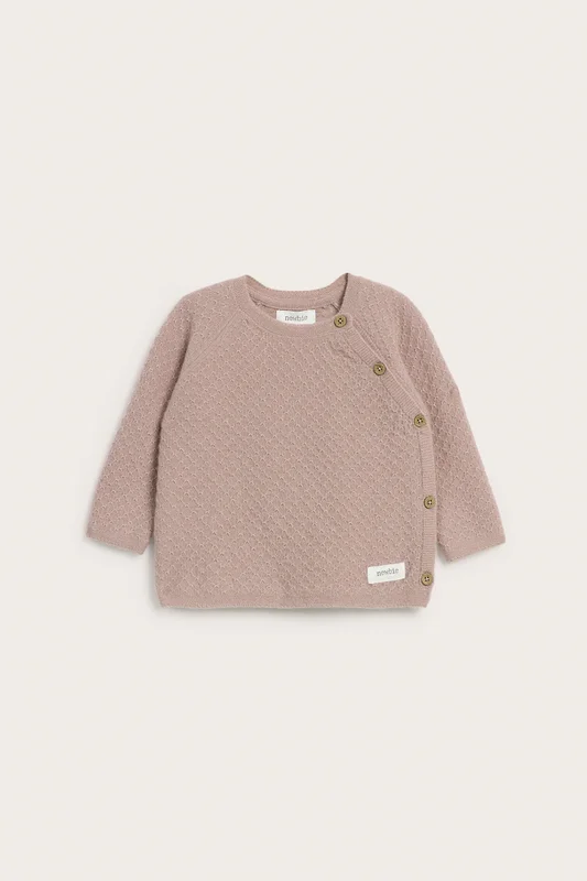 Newbie | Cardigan i ull- og kasjmirblanding Rosa 50 | Baby