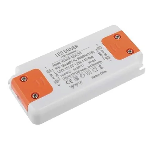 12V 15W LED Transformator LED Lavspent Transformator Ingen Støy LED Driver Strømforsyning for G4 MR16 MR11 GU4 GU5.3 LED Lampe