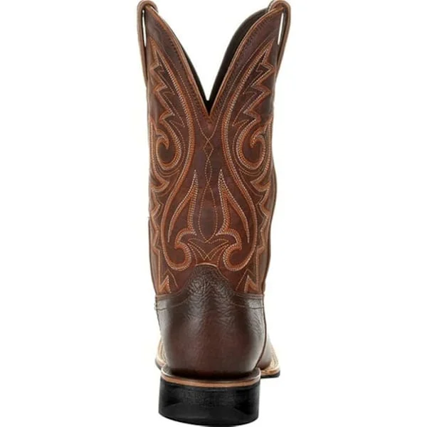 Herr och Dam Sport Bred Kvadratisk Tå Western Cowboy Boots brown