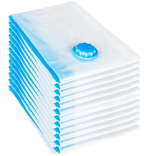Sett med 6 vakuumpakker for oppbevaring, 6*80x60cm Gjenbrukbare kompresjonsposer for reiser for madrasser, telt, klær, dyner, sengetøy, puter