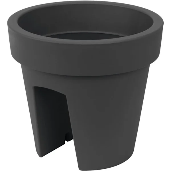 Hängande balkonglåda Lofly räcke 28 cm diameter, antracitfärg