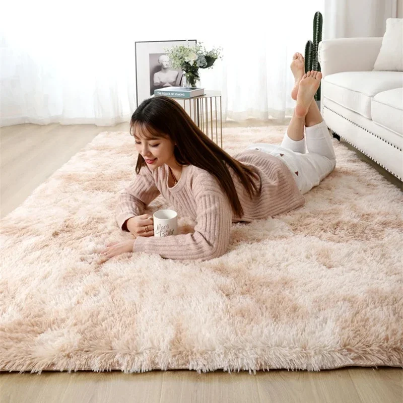 AliExpress - Grands tapis moelleux pour salon moderne, tapis en peluche pour chambre d'enfant, tapis en fourrure pour chambre à coucher, lavable en 