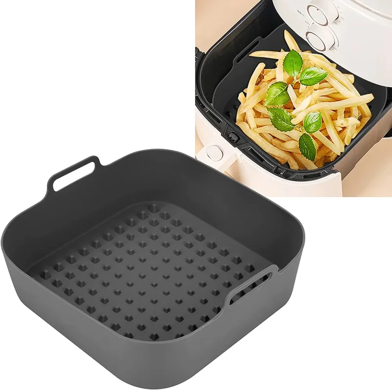AliExpress - Air Fryer Silikon Topf Dicke wiederverwendbare Silikon Quadratische Air Fryer Liner Ersatz von Pergament Liner Papier Air Fryer Korb