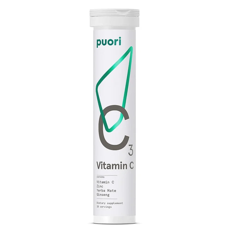 Spar 25% • Køb 2, Puori C3 Vitamin brusetabl. 20 stk., Helse & Madvarer, Vitaminer, C-vitamin