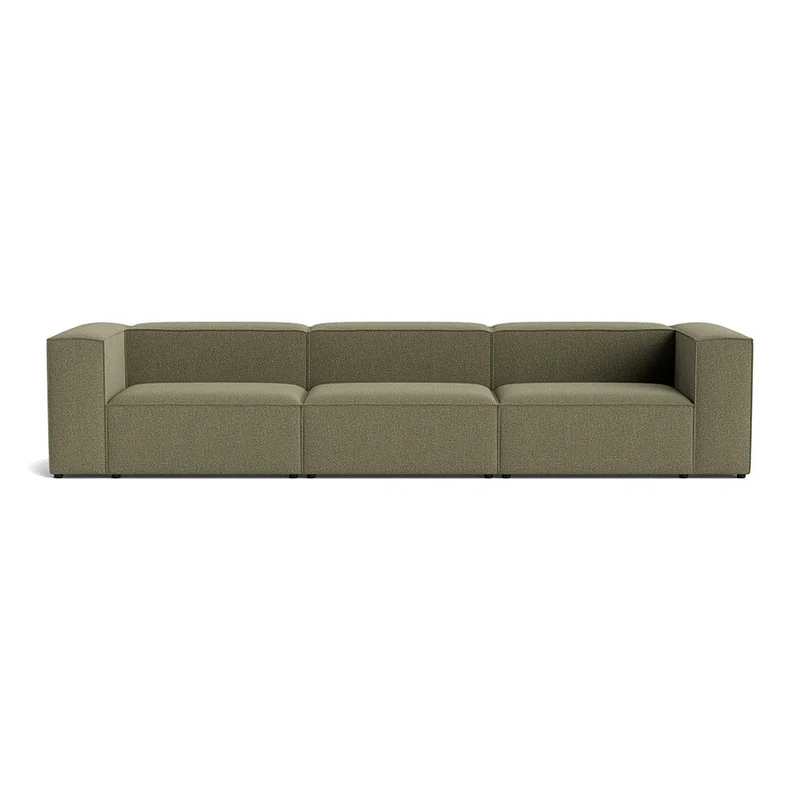 Lissabon XL 3 personers sofa - Nordic Grøn - 360x100x72 - Holdbar Kvalitetsstof Sofa, 3 personers sofa - Grøn