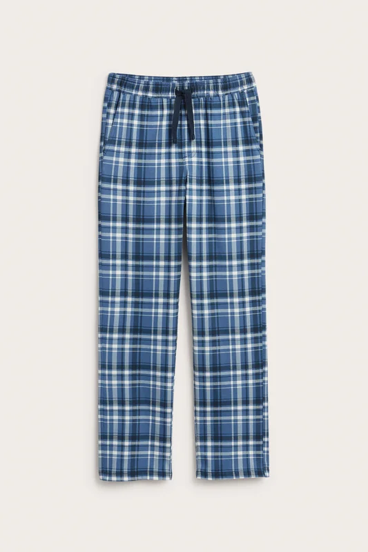 Kappahl | Rutiga pyjamasbyxor i jersey Blå 146/152 | Barn