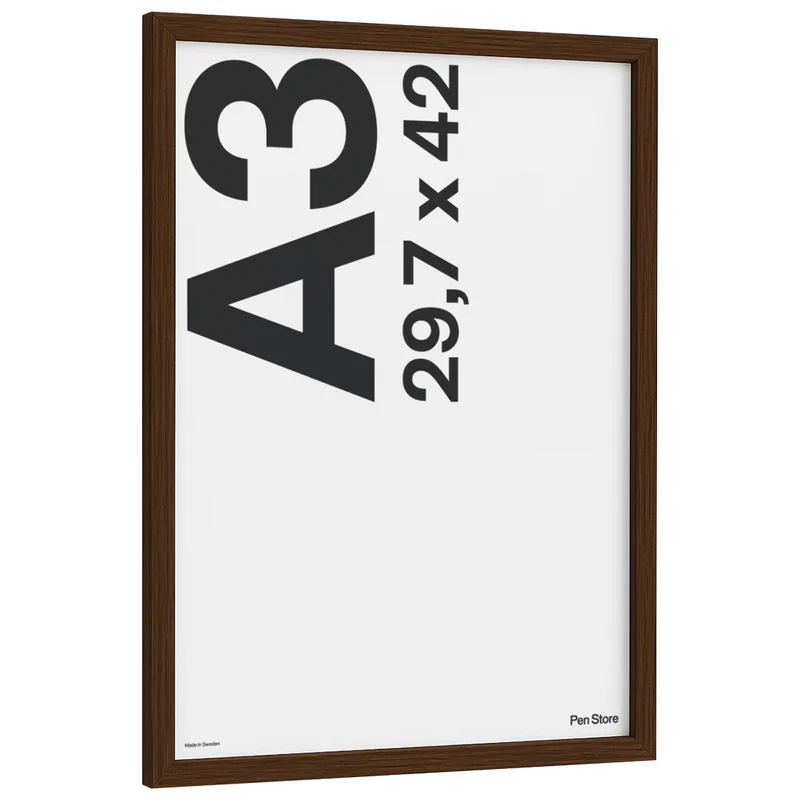 Pen Store Cadre en bois couleur noyer 29,7x42 cm A3
