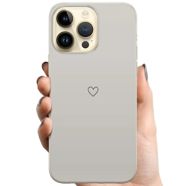 Kompatibelt Mobildeksel til Apple iPhone 15 Pro Max Hjerte Beige