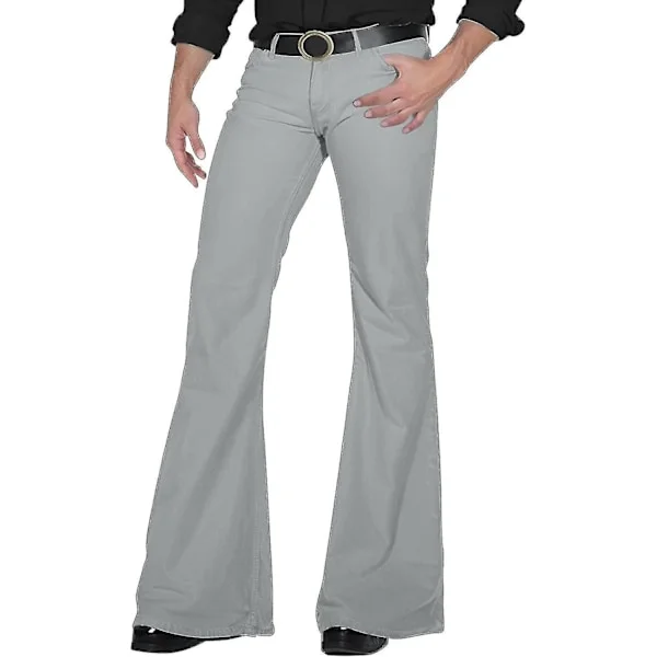 70'er Disco Bukser til Mænd Herre Bell Bottom Jeans Bukser 60'er 70'er Bell Bottoms Vintage Denim Bukser Jeans til Mænd