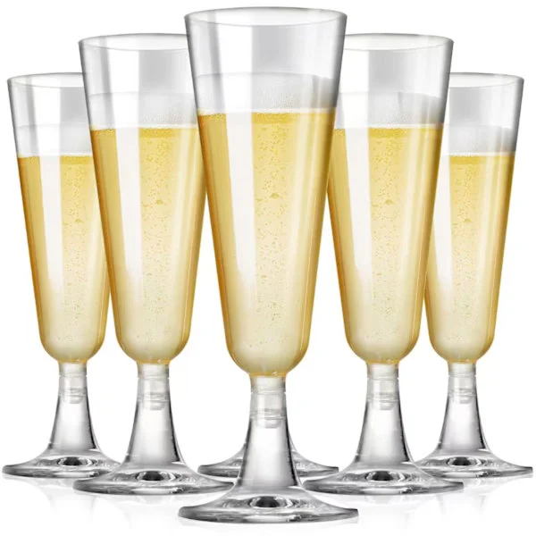 50 stk 150 ml plast vinglass, champagneglass, rødvinsglass, allsidig, et must for partykarneval