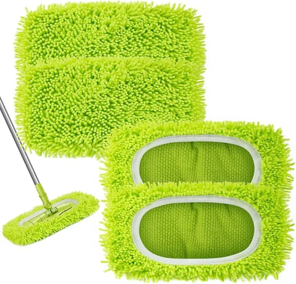 Reusable Microfiber Dry Mopping Wet Mopping Cloths Compatible with Swiffer Sweeper Mop Replacement Mops for Wood Floor Cleaning CJY