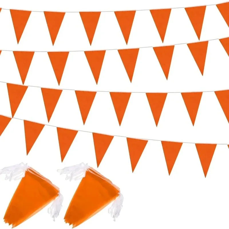 AliExpress - 33FT Banners Vlaggen String Triangle Bunting Wimpel Garland voor Grand Graduation Birthday Party Festival Celebration (oranje)
