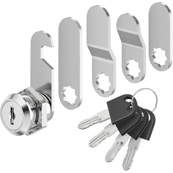 Mailbox Lock 4 Keys - with 5 Different Lock Washers for Mailboxes and More