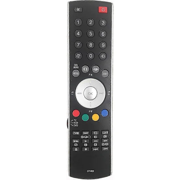 CT-865 Toshiba -kaukosäädin, yhteensopiva Toshiba LCD TV VCR DVD 32-WL68P C42-AV502PR 21V53E -mallien kanssa, korvaa CT-90298:n
