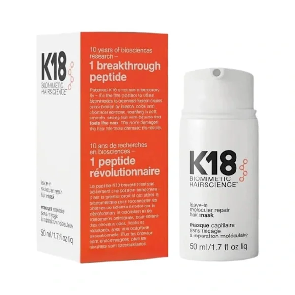 K18 Leave-in Molecular Repair Hair Mask, reparerar skadat hår, 50ml/1.7oz
