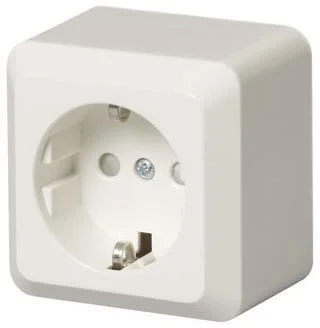 ABB 2TKA000660G1 Vägguttag 1-vägs, utanpåliggande, IP20, Strömbrytare & vägguttag