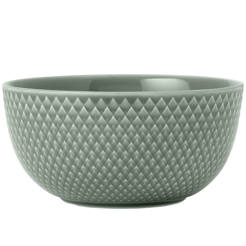 Lyngby porcelæn Rhombe Earth skål 13 cm, moss | KitchenOne