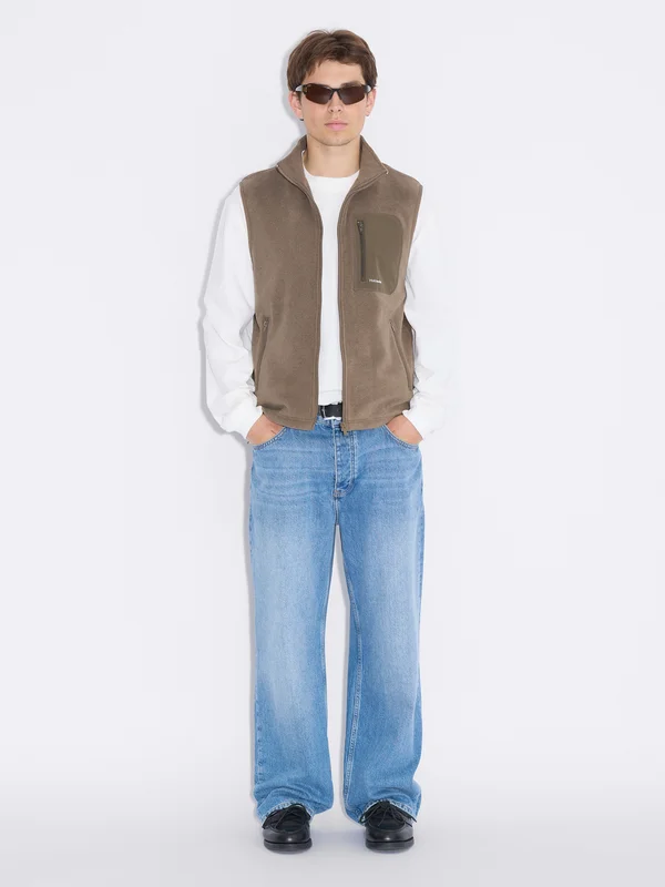 Holzweiler Dovre Fleece Vest - Taupe - Men's - Large
