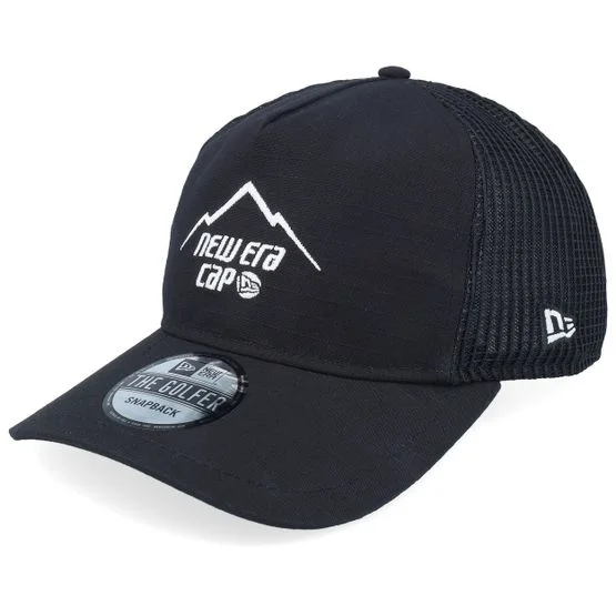 New Era - Negro trucker Gorra - Ne Outdoor Golfer Black A-Frame Trucker @ Hatstore