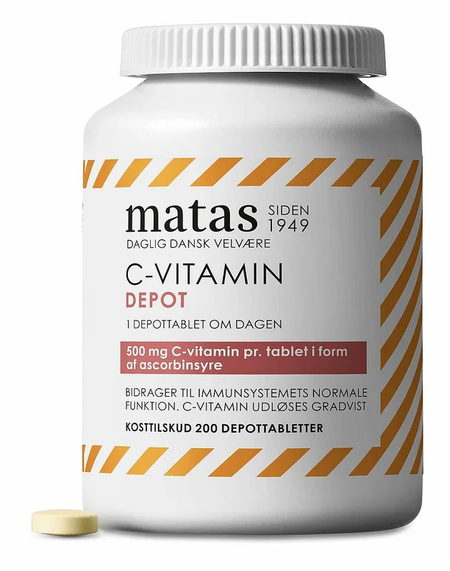 3 for 2 - Matas Striber C-vitamin Depot 500 mg 200 tabl., Helse & Madvarer, Vitaminer, C-vitamin