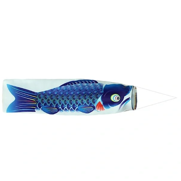 Blå fisk vindstrut Karp vindstrut Fiskflagga Fisk vindvimpel Utomhus