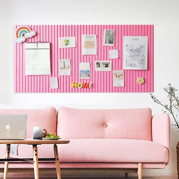 Self-adhesive photo wallpaper - decorative cork and wall panel, bulletin board, acoustic panels for photos and messages, for home and office