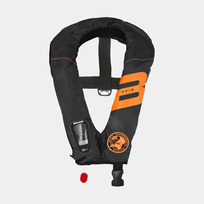 Oppustelig redningsvest Baltic EPIQ E.I 165N, automatisk, sort + kulsyrepatron 33 gram, 40 - 150 kg